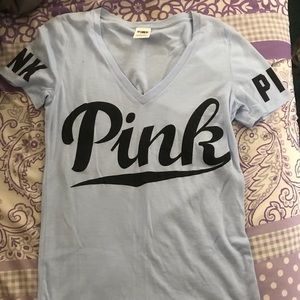 light blue t-shirt from pink